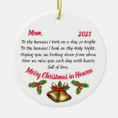 Gepersonaliseerd herdenkingsornament keramisch ornament (Voorkant)