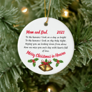 Gepersonaliseerd herdenkingsornament keramisch ornament