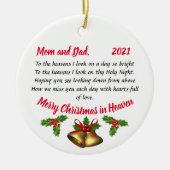 Gepersonaliseerd herdenkingsornament keramisch ornament (Voorkant)