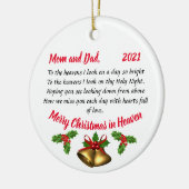 Gepersonaliseerd herdenkingsornament keramisch ornament (Links)