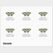Gepersonaliseerd herdenkingsverlies van Butterfly Vierkante Sticker (Vel)