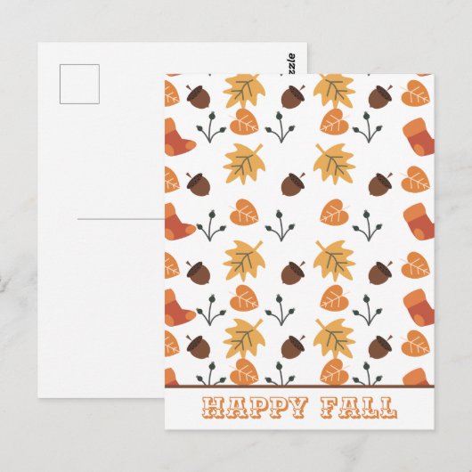 Gepersonaliseerd Herfst Briefkaart (Voorkant / Achterkant)