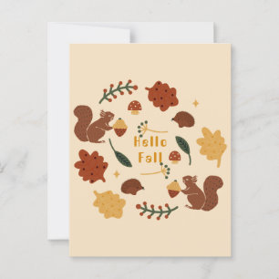 Gepersonaliseerd Herfst Forest Briefkaart