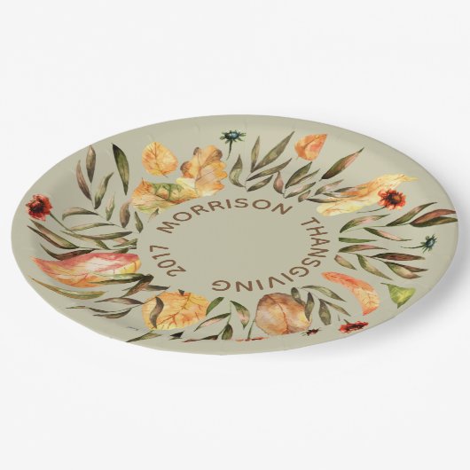 Gepersonaliseerd herfst laat Bord van groot papier (Gekanteld)