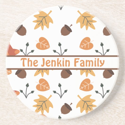 Gepersonaliseerd herfst Onderzetter (Voorkant)