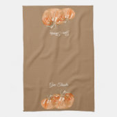 Gepersonaliseerd Herfst pompoen Theedoek (Verticaal)