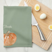 Gepersonaliseerd Herfst pompoen Theedoek (Quarter Fold)