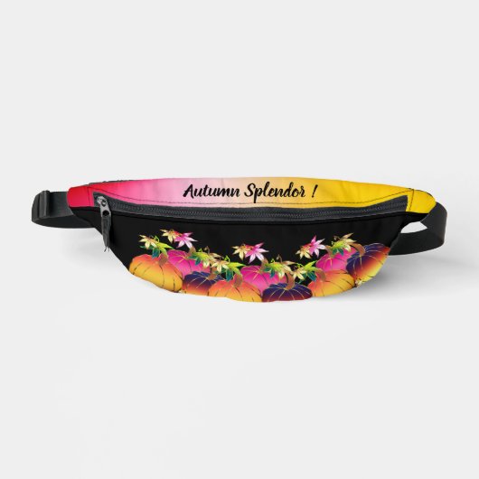 Gepersonaliseerd herfst Splendor Whimsical Pompoen Heuptasje (Voorkant)