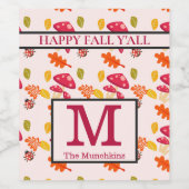 Gepersonaliseerd Herfst wijnlabel Wijn Etiket (Enkel label)