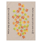 Gepersonaliseerd herfstbladeren Thanksgiving tafel Tafelkleed (Voorkant)