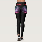 Gepersonaliseerd Herhalende Naam Zwarte Leggings (Achterkant)