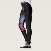 Gepersonaliseerd Herhalende Naam Zwarte Leggings (Links)