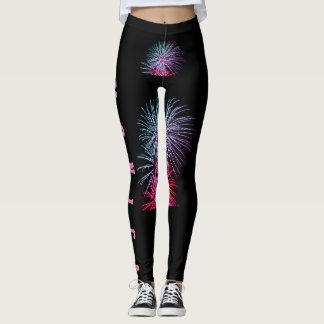 Gepersonaliseerd Herhalende Naam Zwarte Leggings