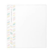 Gepersonaliseerd herringbone Notitieblok - Roos (Voorkant)