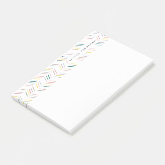 Gepersonaliseerd herringbone post-it-Roos Post-it® Notes (Schuin)