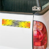 Gepersonaliseerd het bordstaal van de naam geel bumpersticker (Op Truck)