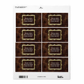 Gepersonaliseerd het etiket VintageLeather (Full Sheet)