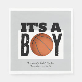 Gepersonaliseerd Het is een Boy Basketball Baby sh Servet
