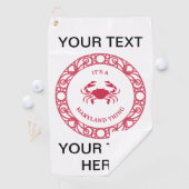 GEPERSONALISEERD HET IS EEN MARYLAND DING (KRABBEN GOLFHANDDOEK (Insitu)