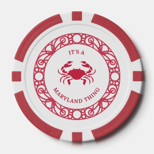 GEPERSONALISEERD HET IS EEN MARYLAND DING (KRABBEN POKER CHIPS (Voorkant)