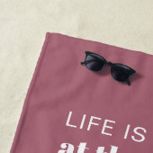 Gepersonaliseerd Het Leven is Leuker op het Strand Strandlaken (In situ)