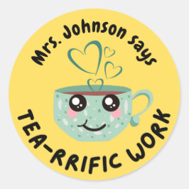 Gepersonaliseerd het werk van de studenten ronde sticker