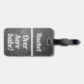 Gepersonaliseerd hier babe | Funny Bagagelabel (Achterkant horizontaal)
