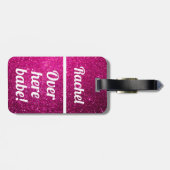 Gepersonaliseerd hier babe | Funny Bagagelabel (Achterkant horizontaal)