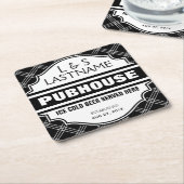 Gepersonaliseerd hier een paar publicatiebier kartonnen onderzetters (Schuin)