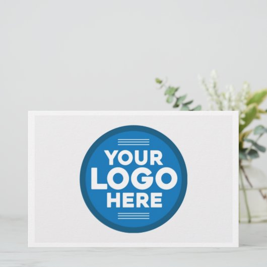 Gepersonaliseerd hier Jouw tekst of Logo Briefpapier (Staand voorkant)