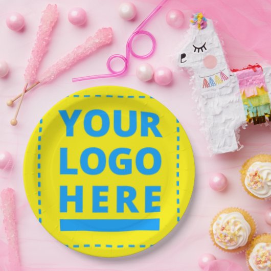 Gepersonaliseerd hier Jouw tekst of Logo Papieren Bordje (Feest)