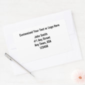 Gepersonaliseerd hier Jouw tekst of Logo Rechthoekige Sticker (Envelop)