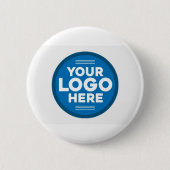 Gepersonaliseerd hier Jouw tekst of Logo Ronde Button 5,7 Cm (Voorkant)