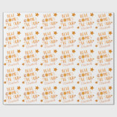 Gepersonaliseerd hier komt de zon Waterverf Cadeaupapier (Vlak)