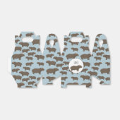 Gepersonaliseerd Hippopotamus Hippo-patroon Bedankdoosjes (Uitgevouwen)