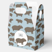 Gepersonaliseerd Hippopotamus Hippo-patroon Bedankdoosjes (Geopend)