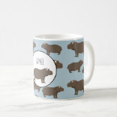 Gepersonaliseerd Hippopotamus Hippo-patroon Koffiemok (Voorkant rechts)