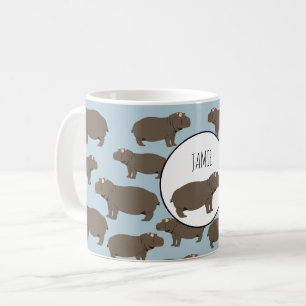 Gepersonaliseerd Hippopotamus Hippo-patroon Koffiemok