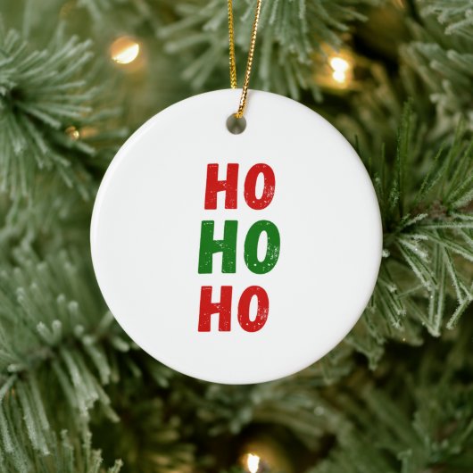 Gepersonaliseerd ho ho ho kerst ornament (Boom)