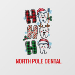 Gepersonaliseerd Ho Ho tandartspraktijk Raamsticker