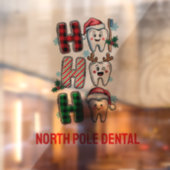 Gepersonaliseerd Ho Ho tandartspraktijk Raamsticker (Vel 2)