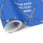Gepersonaliseerd Hockey-cadeaupapier, Jouw tekst Cadeaupapier (Rol Hoek)