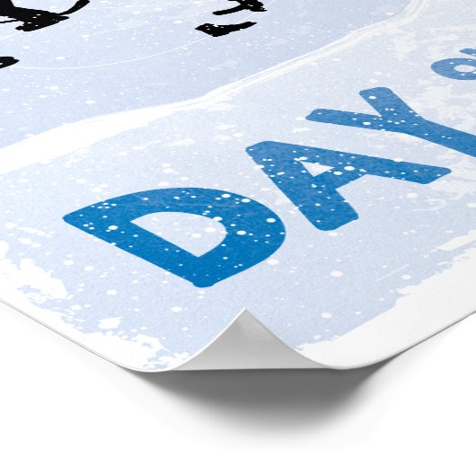 Gepersonaliseerd Hockey Day op het meer van Pond H Poster (Hoek)