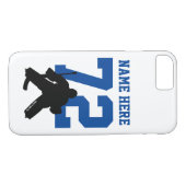 Gepersonaliseerd Hockey Goalie Naam Nummer Blauw Case-Mate iPhone Case (Achterkant (Horizontaal))