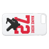 Gepersonaliseerd Hockey Goalie Naam Nummer Rood Case-Mate iPhone Case (Achterkant (Horizontaal))