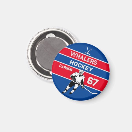 Gepersonaliseerd Hockey Magnet (Voorkant / Achterkant)