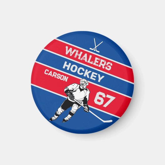 Gepersonaliseerd Hockey Magnet (Voorkant)