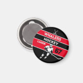 Gepersonaliseerd Hockey Magnet (Voorkant / Achterkant)