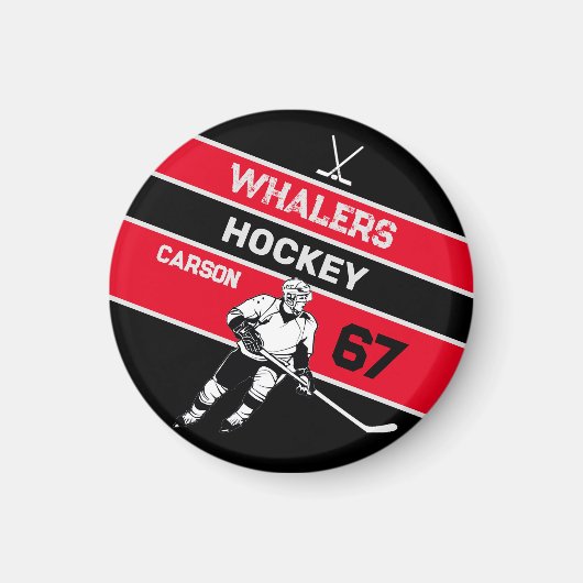 Gepersonaliseerd Hockey Magnet (Voorkant)