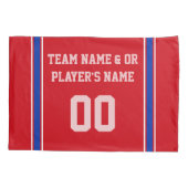 Gepersonaliseerd Hockey Pillow-Hoesje met naam, nu Kussensloop (Achterkant)